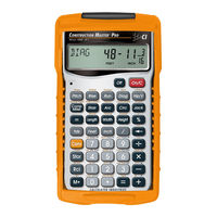 Calculated Industries Construction Master Pro Pocket Reference Manual