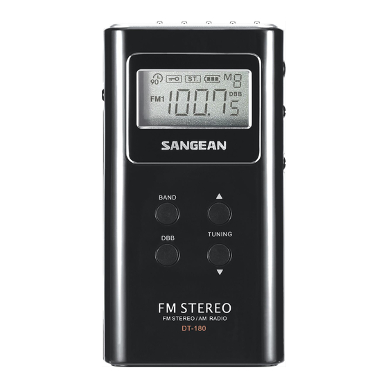 Sangean DT-180 Brochure