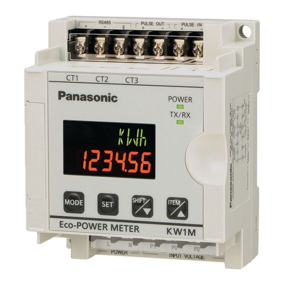 Panasonic KW1M Eco-Power METER Manuals