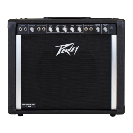 PEAVEY NASHVILLE 112 OPERATING MANUAL Pdf Download | ManualsLib