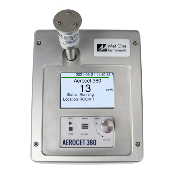 Met One Instruments AEROCET-380 Operation Manual