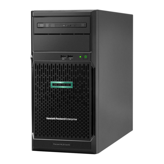 HPE ProLiant ML30 Gen10 Maintenance And Service Manual