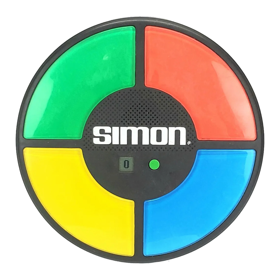 Hasbro simon 1897 - Game Console Quick Start Manual