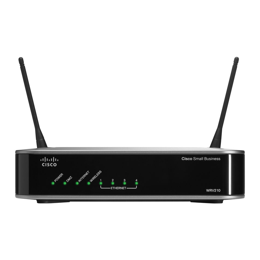 Cisco WRV210 - Wireless-G VPN Router Manuals