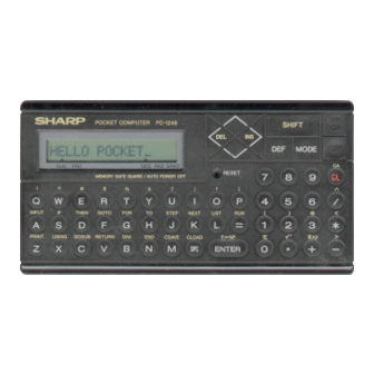 Sharp PC-1248 Operation Manual