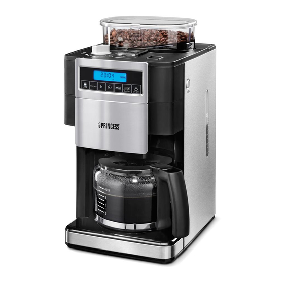 Princess Coffee Maker and Grinder DeLuxe User Manual