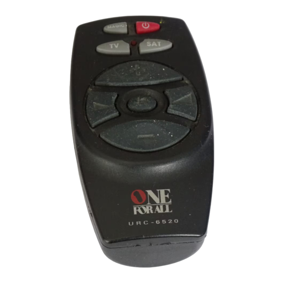 One for All Zapper URC-6520 User Manual & Code Book