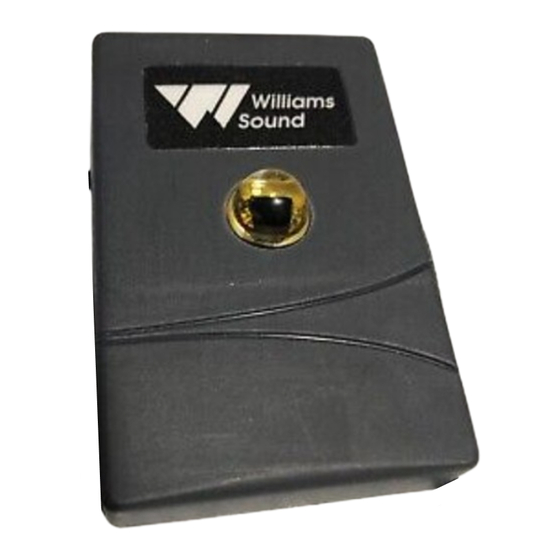 Williams Sound SoundPlus Infrared Receiver WIR RX3 Specification Sheet