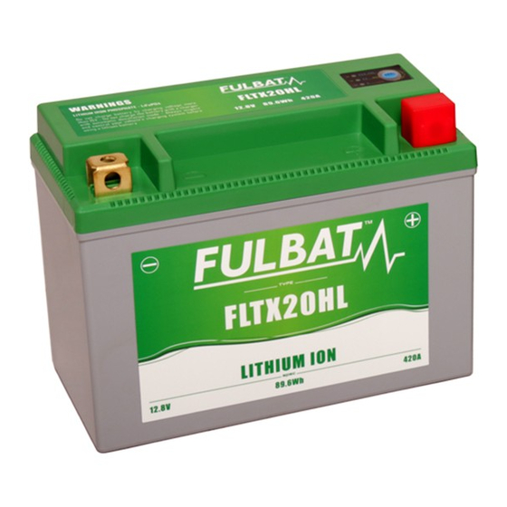 Fulbat LiFeP04 Product Instruction Sheet