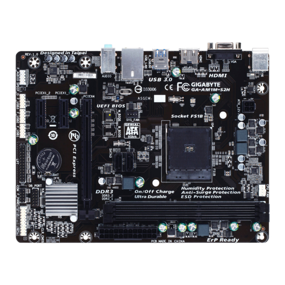 GIGA-BYTE TECHNOLOGY GA-AM1M-S2H User Manual