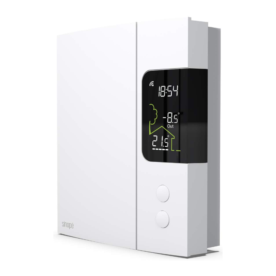 Sinope - TH1123ZB-G2, TH1124ZB-G2 Smart Thermostat for Electric Heating Manual