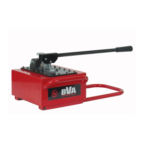 BVA Hydraulics P8701 Instruction Manual