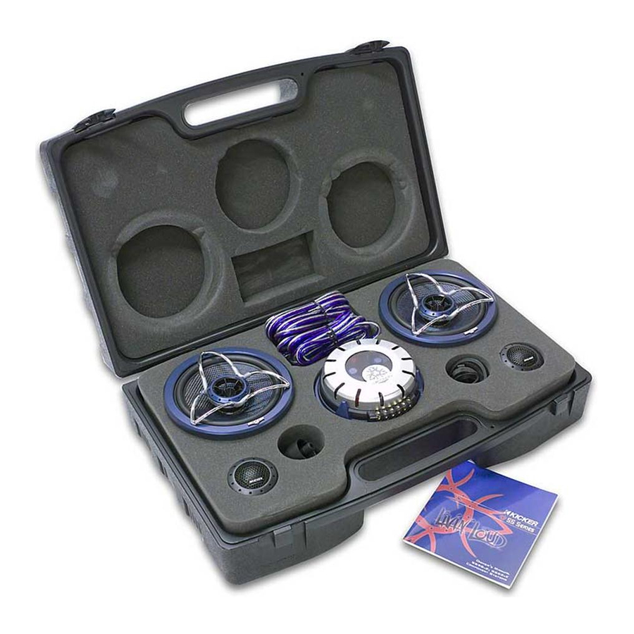 Kicker SS65.2 Owner's Manual