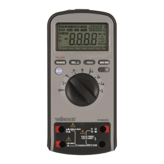 Velleman DVM4200 User Manual