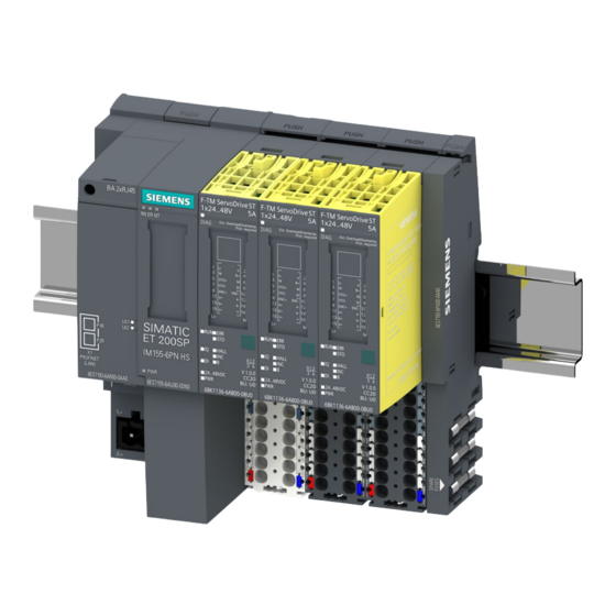 Siemens SIMATIC ET 200SP F-TM Equipment Manual