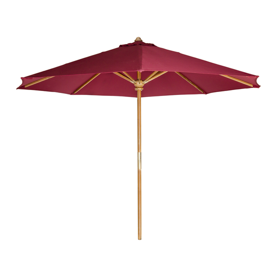 All Things Cedar 10' Teak Market Umbrella Assembly Instructions