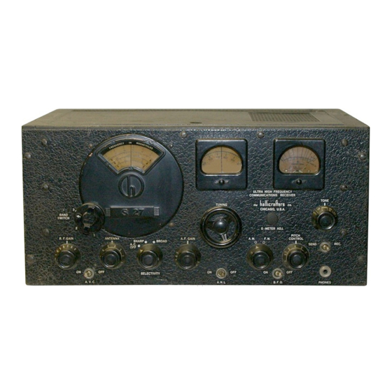 Hallicrafters S-27 Operating And Service Instructions