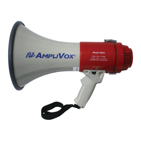 AmpliVox S602 Operating Instructions
