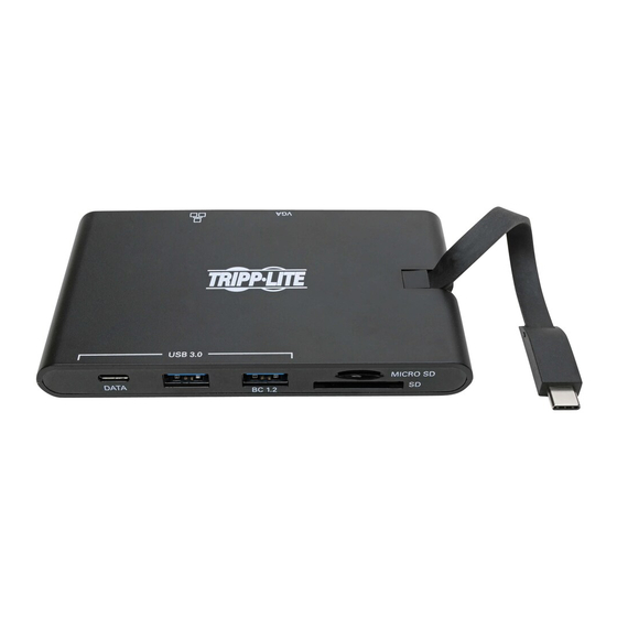 Tripp Lite U442-DOCK3-B USB-C Laptop Dock Manuals