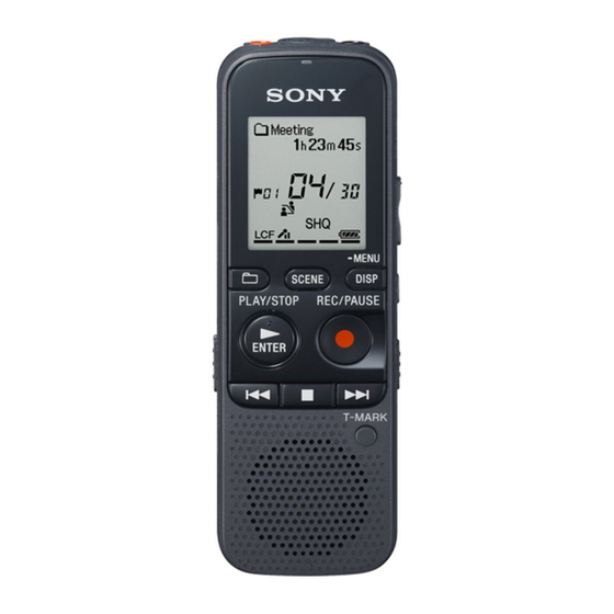 Sony ICD-PX333 Specifications