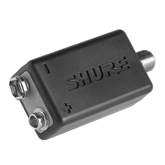 Shure PS9 Instructions Manual