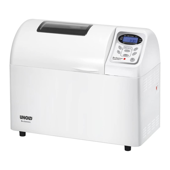 Unold Backmeister 8660 Manual