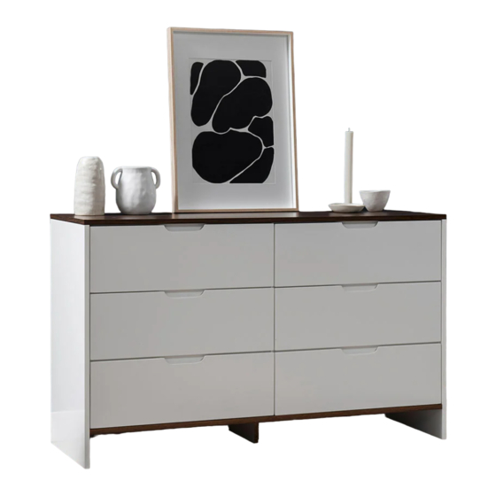 Mocka Dahlia Six Drawer Assembly Instructions Manual