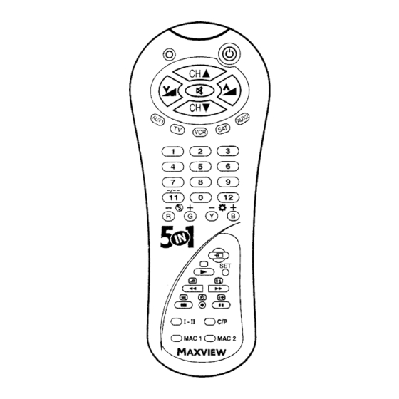 Maxview URC5D Instruction Manual