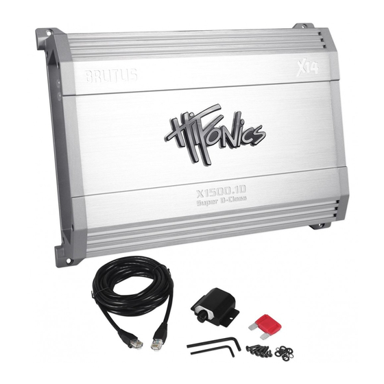 Hifonics X200.2 Quick Start Installation Manual