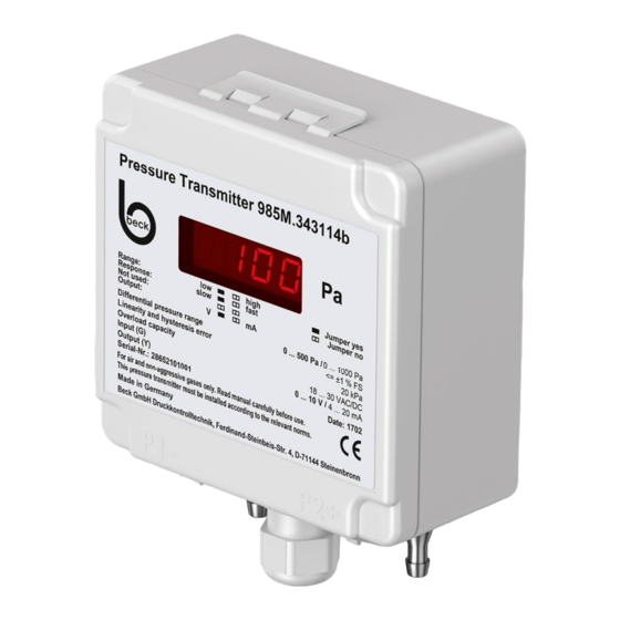 Beck 985A Manual