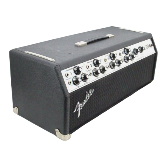 FENDER PA 100 MANUAL Pdf Download ManualsLib