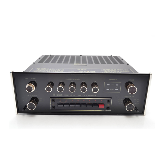 MCINTOSH MA6200 OWNER'S MANUAL Pdf Download | ManualsLib