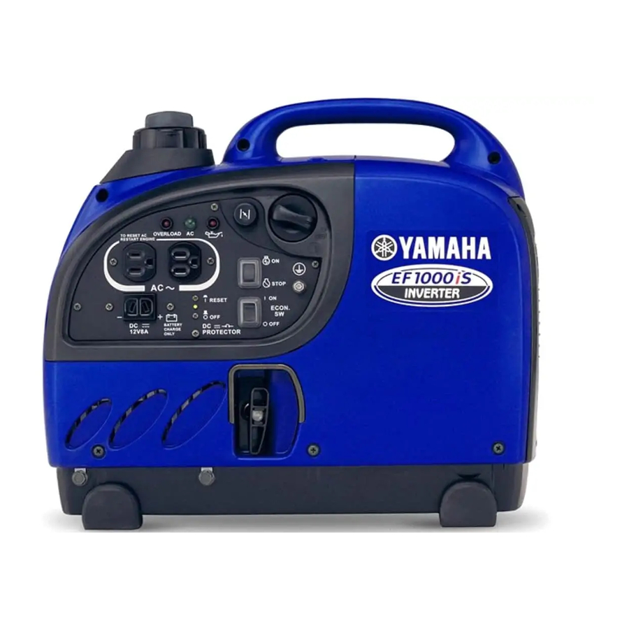 Yamaha EF1000iS - NA Inverter Lightweight Portable Generator 10 Owner's Manual
