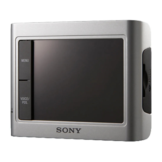 Sony NV-U44/R - 3.5" Portable Navigation System Important Information Manual