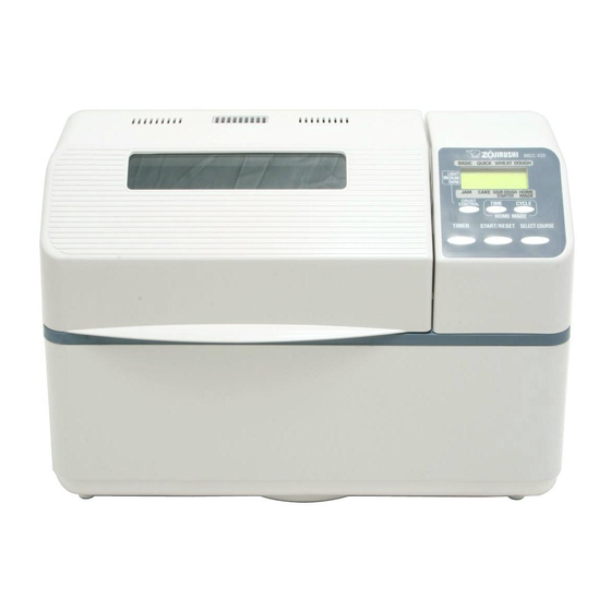 ZOJIRUSHI BBCCX20 OPERATING INSTRUCTIONS & RECIPES Pdf Download
