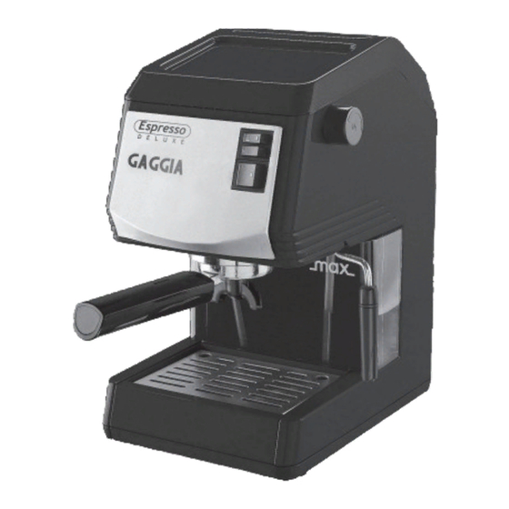 GAGGIA ESPRESSO DELUXE OPERATING INSTRUCTIONS MANUAL Pdf Download ManualsLib