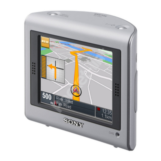 Sony NV-U70 - NAV-U Portable GPS Navigator Read This First