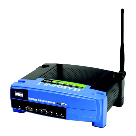 LINKSYS WCG200 - WIRELESS-G CABLE GATEWAY WIRELESS ROUTER USER MANUAL ...