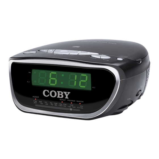 COBY CDRA147 DIGITAL AM/FM DUAL ALARM CLOCK RADIO/CD PLAYER INSTRUCTION MANUAL Pdf Download