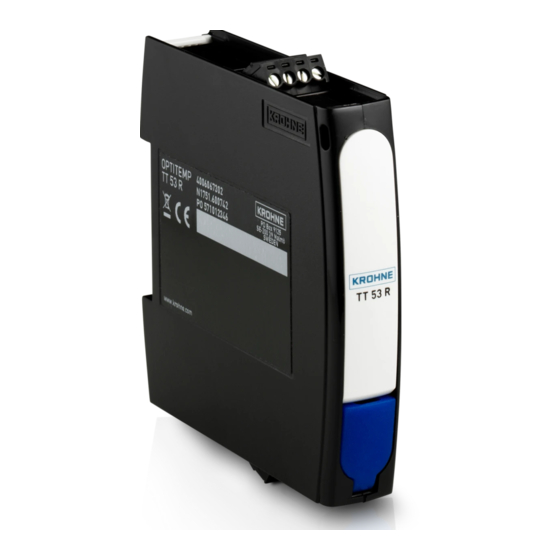 KROHNE OPTITEMP TT 53 C Handbook
