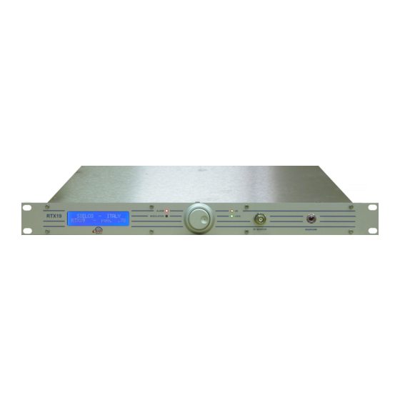 sielco RTX19/1 User And Maintenance Manual