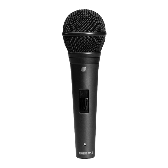 RODE Microphones M1-S Instruction Manual