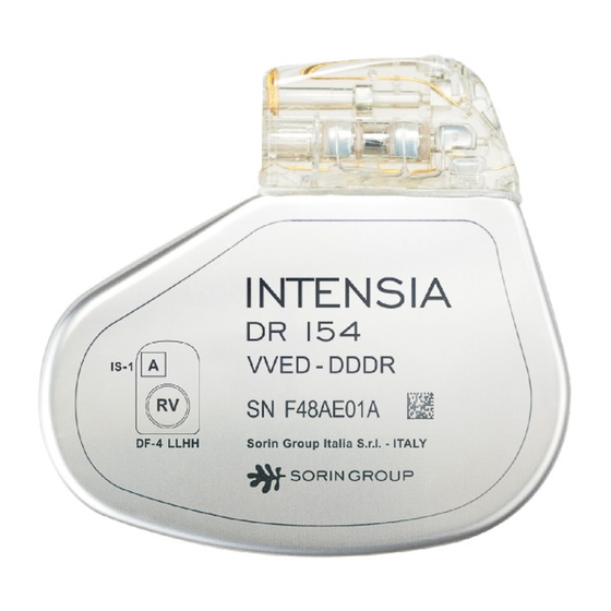 sorin Intensia DR 154 Implant Manual