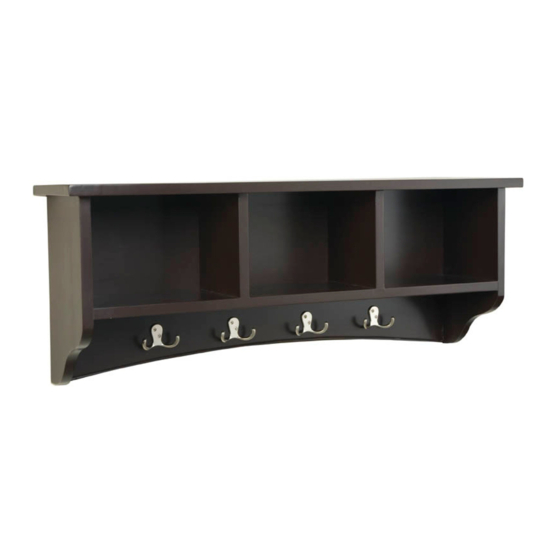 Alaterre Furniture Shaker Cottage Coat Hooks with Storage Assembly Instructions
