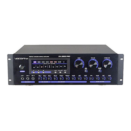 VocoPro DA-3800 PRO Owner's Manual
