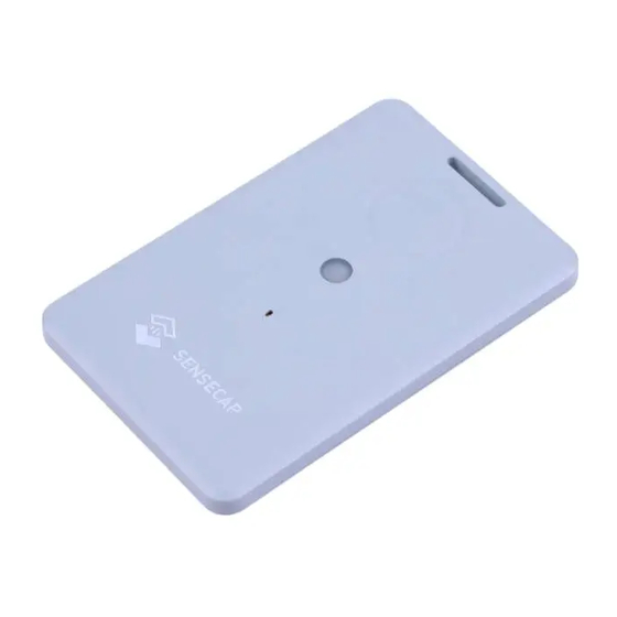 User Manuals: SENSECAP T1000-A LoRaWAN GPS Tracker