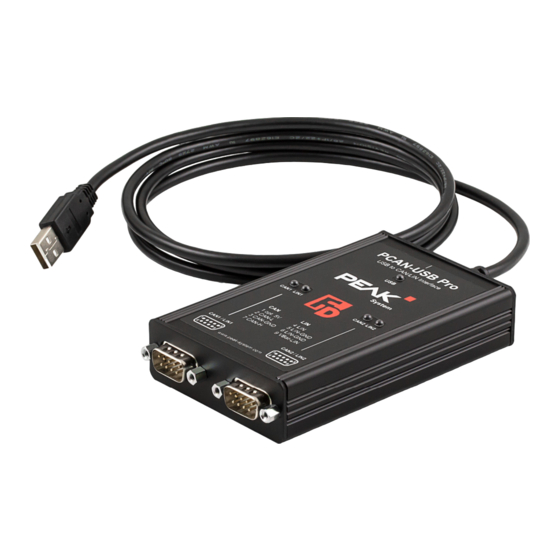 Peak PCAN-USB Pro FD User Manual