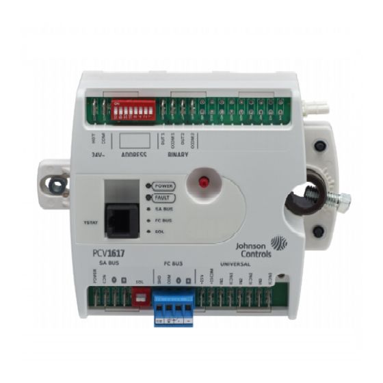 Johnson Controls PCV1617 Installation Instructions Manual