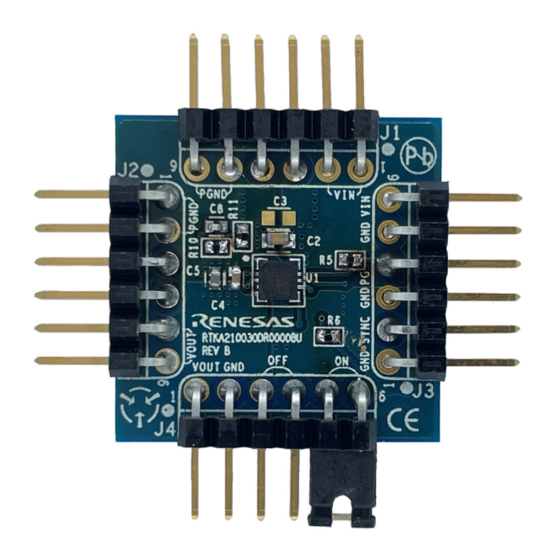 Renesas RTKA210030DR0000BU Manual