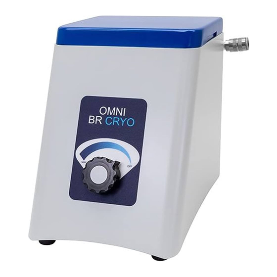 Omni Bead Ruptor Cryo Cooling Unit Manuals